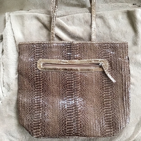Brown and Gold Snakeskin Shoulder Bag NWOT - Picture 5 of 7